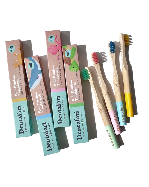 Bambus Kinder Zahnbürste 4er Set