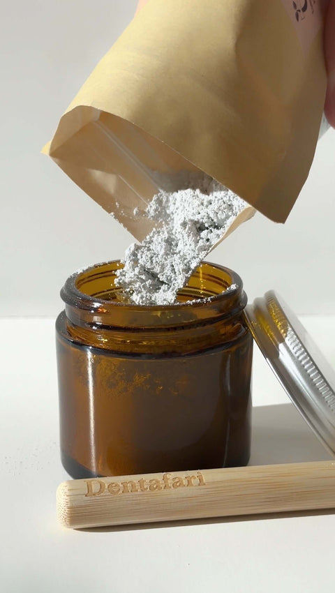 Zahnpulver Hydroxylapatit Glastiegel