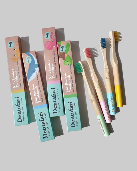 Bambus Kinder Zahnbürste 4er Set