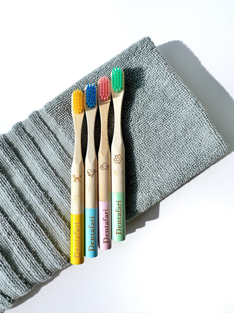 Bambus Kinder Zahnbürste 4er Set